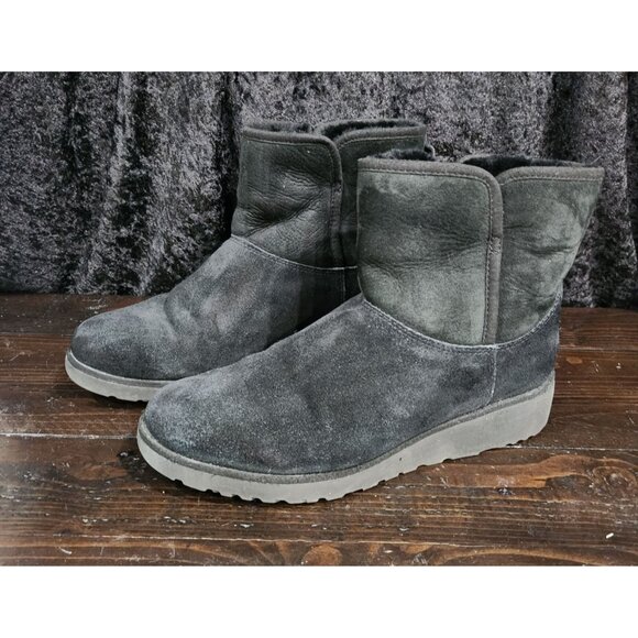 UGG Kristin Black Suede Wedge Boot/Sz. 9 - Picture 1 of 9